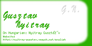 gusztav nyitray business card